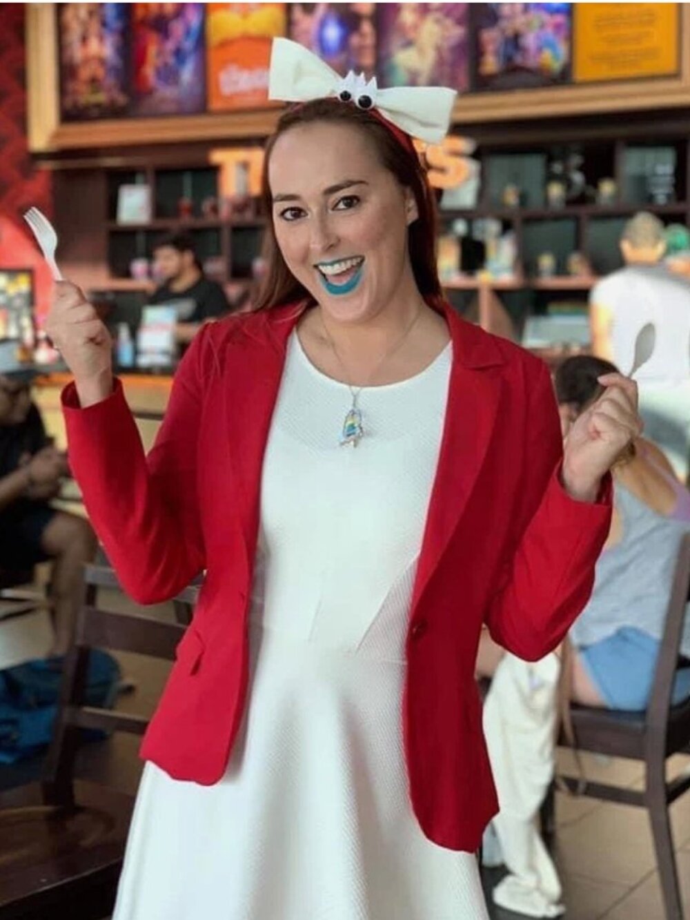 Handmade Toy Story Forky Headband with Googly Eyes